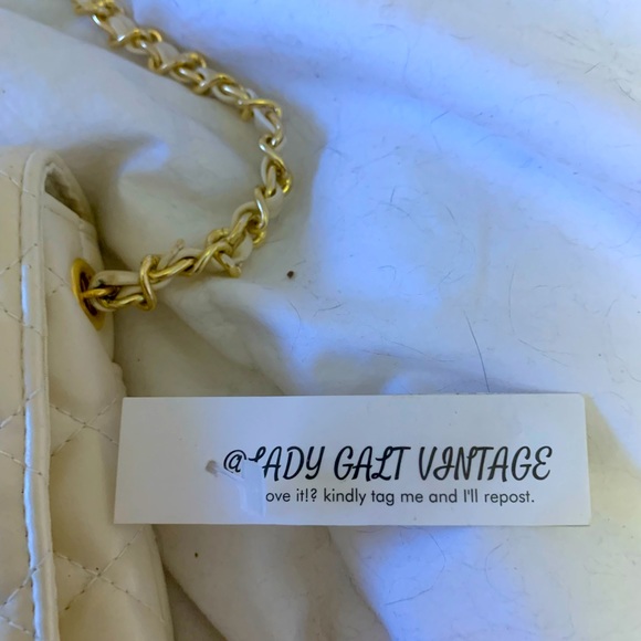 Vintage side clutch with pearl coloured embellished strap - Picture 1 of 2